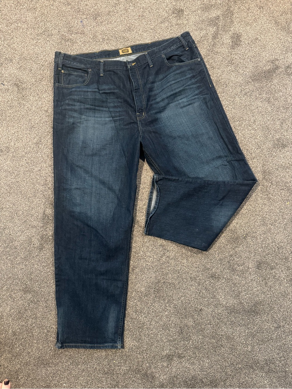 The Foundry Supply Co. Men's Dark Indigo Relaxed Straight Jeans